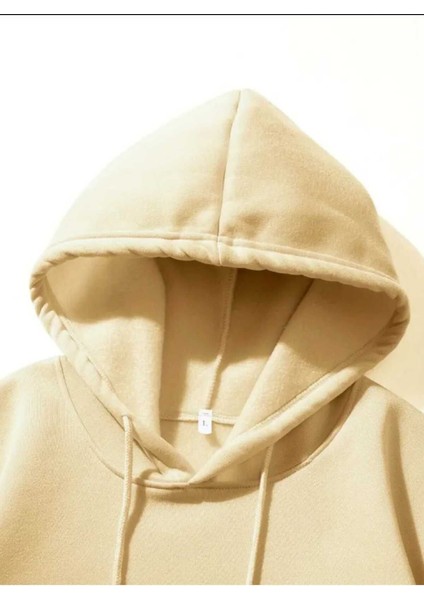 Gta San Andreas Baskılı Kapüşonlu Cepli Içi Yünlü Bej Sweatshirt modelleri