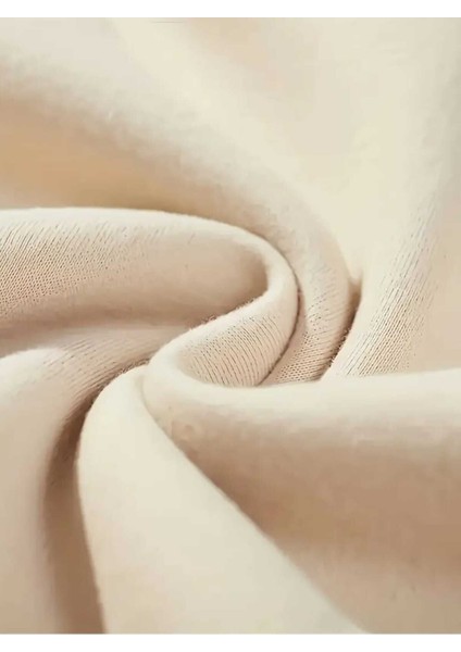 Dior Ayı Baskılı Kapüşonlu Cepli Içi Yünlü Bej Sweatshirt indirimleri