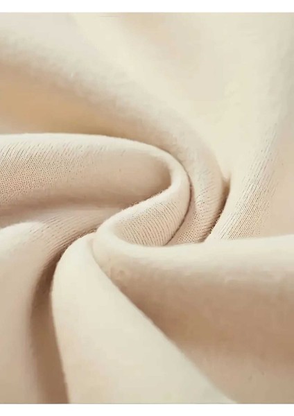 Gracie Abrams Baskılı Kapüşonlu Cepli Pamuklu Bej Sweatshirt indirimleri