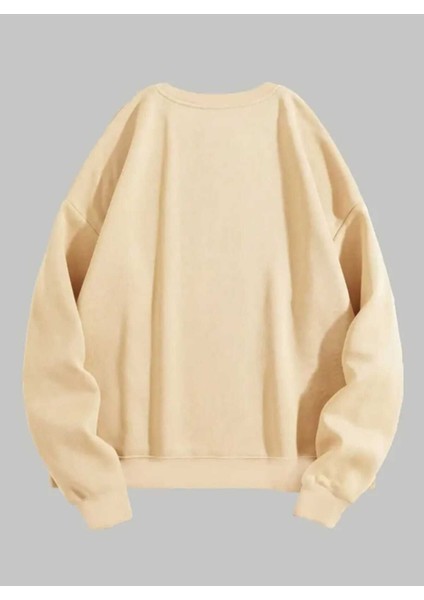 Red 88 Baskılı Bisiklet Yaka Bej Sweatshirt fiyatları