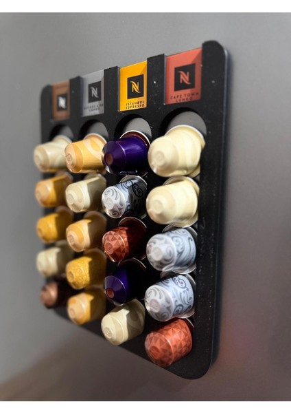 Buzdolabına Uygun Mıknatıslı 20 Kapsül Kahve Tutucu