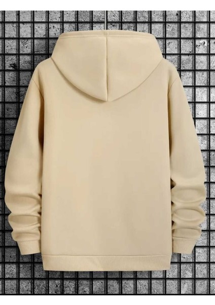 Replay Motorcycle Baskılı Kapüşonlu Cepli Pamuklu Bej Sweatshirt fiyatları