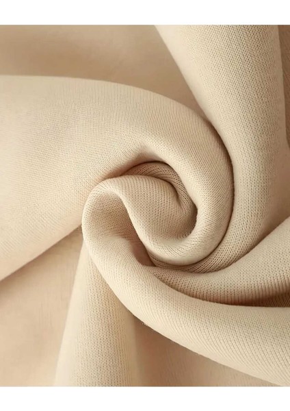 Yıldız Kot Hoodie Baskılı Kapüşonlu Cepli Içi Yünlü Bej Sweatshirt indirimleri