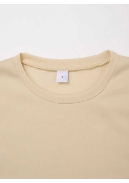 Throat Punch Baskılı Bisiklet Yaka Bej Sweatshirt fırsatları