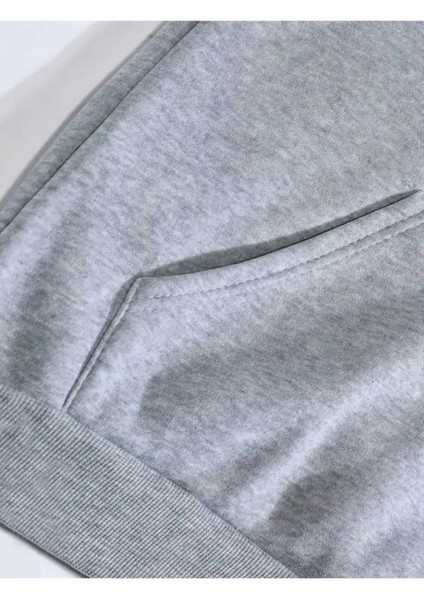 The Three Amigos Baskılı Kapüşonlu Cepli Pamuklu Gri Sweatshirt fırsatları