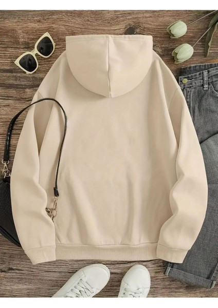 Sevimli Baykuş Baskılı Kapüşonlu Cepli 2 Iplik Şardonlu Sweatshirt fiyatları