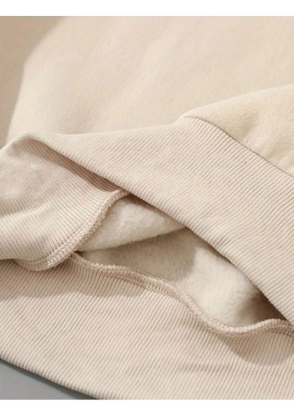 Be You Baskılı Bisiklet Yaka Bej Sweatshirt fırsatları