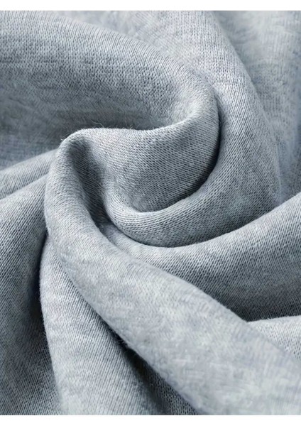 Uçak Baskılı Kapüşonlu Cepli Pamuklu Gri Sweatshirt indirimleri