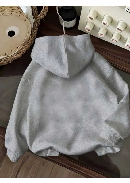 Radiohead Kapak Baskılı Kapüşonlu Cepli Içi Yünlü Gri Sweatshirt fiyatları