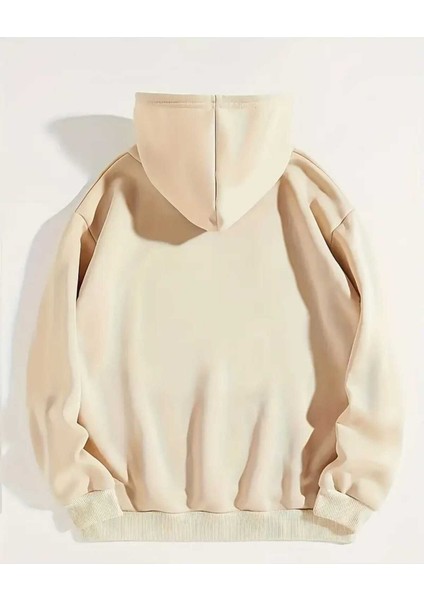 Breathe Çiçek Baskılı Kapüşonlu Cepli Pamuklu Bej Sweatshirt fiyatları
