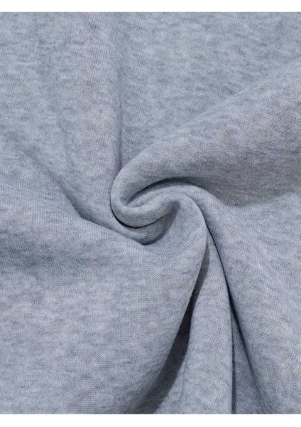 Parlak Pembe Kurdele Baskılı Bisiklet Yaka Gri Sweatshirt indirimleri