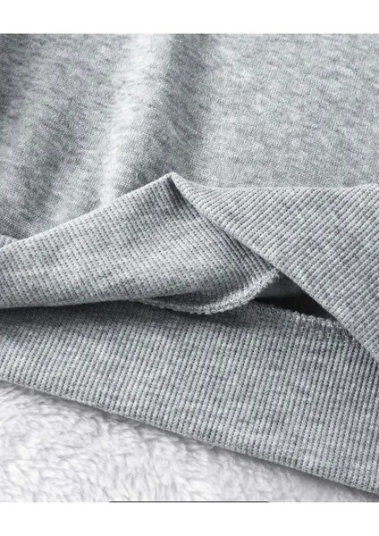 Hibiscus Baskılı Kapüşonlu Cepli Pamuklu Gri Sweatshirt indirimleri