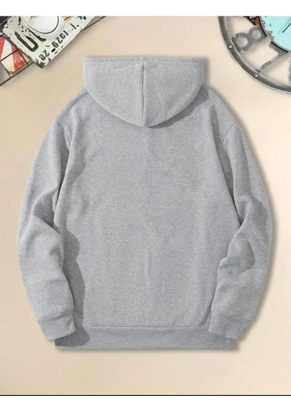 Gözkırpan Emojili Baskılı 2 Iplik Şardonlu Cepli Kapüşonlu Sweatshırt fiyatları
