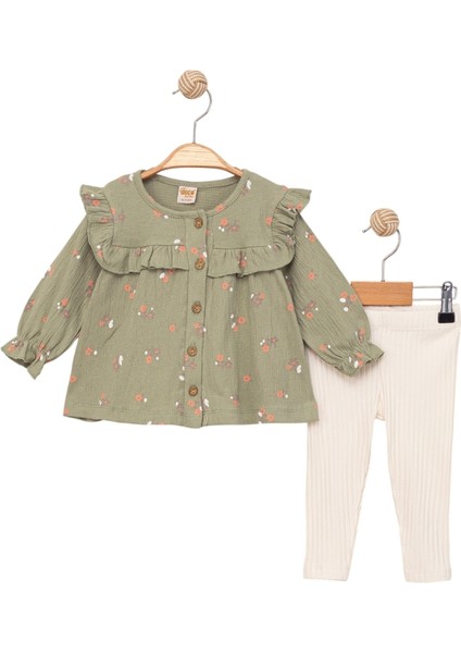 Çiçek Desenli Bürümcük Kız Bebek Takım