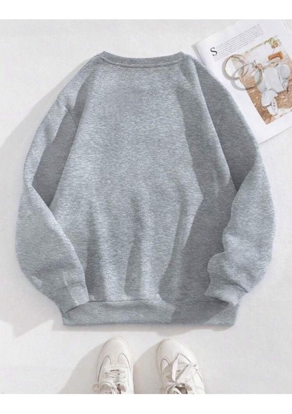 Basic Bisiklet Yaka Içi Yünlü Gri Sweatshirt fiyatları