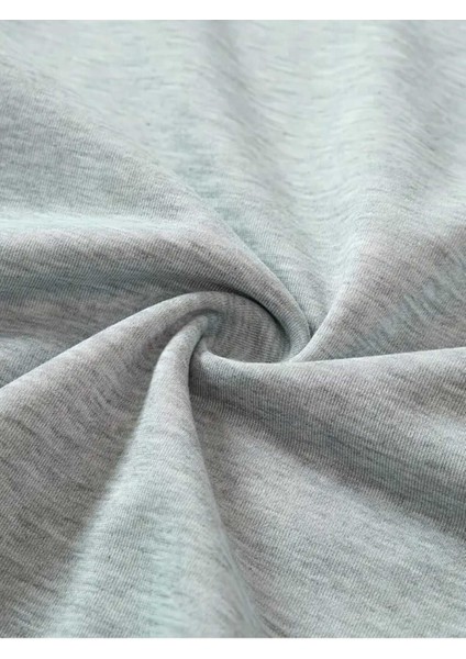 Yarım Yüz Leopar Baskılı Bisiklet Yaka Gri Sweatshirt indirimleri