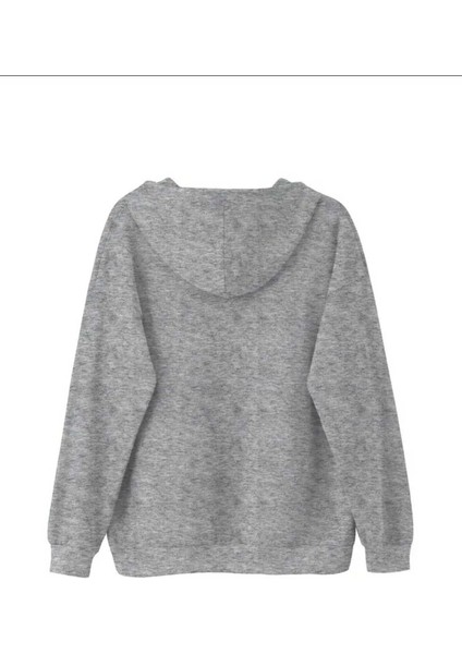 Perfectly Imperfect Baskılı Kapüşonlu Cepli Içi Yünlü Gri Sweatshirt fiyatları