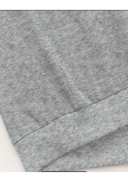Perfectly Imperfect Baskılı Kapüşonlu Cepli Içi Yünlü Gri Sweatshirt modelleri