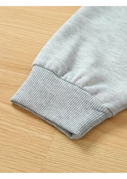 Karahindiba Baskılı Bisiklet Yaka Gri Sweatshirt fırsatları