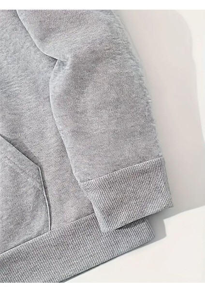 King Desenli Içi Yünlü 2 Iplik Şardonlu Kapüşonlu Cepli Sweatshirt modelleri