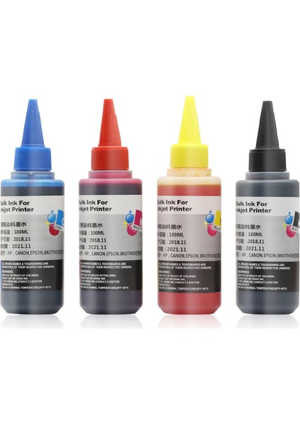 Epson Yazıcılar Için 4 Renk 100 ml Japon Mürekkep Seti