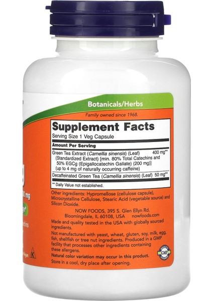 Foods Egcg Green Tea Extract 400 Mg – 180 Kapsül | Güçlü Antioksidan Destek fiyatları