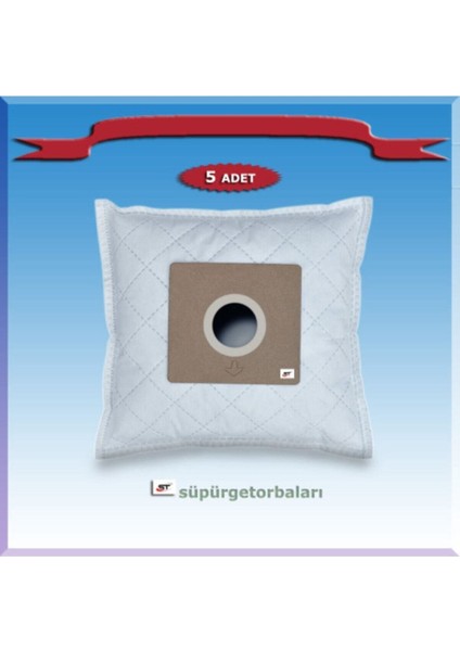 5 Adet Süpürge Torbası Bks 2540 T Beyaz, Yüksek Performanslı Temizlik Malzemesi