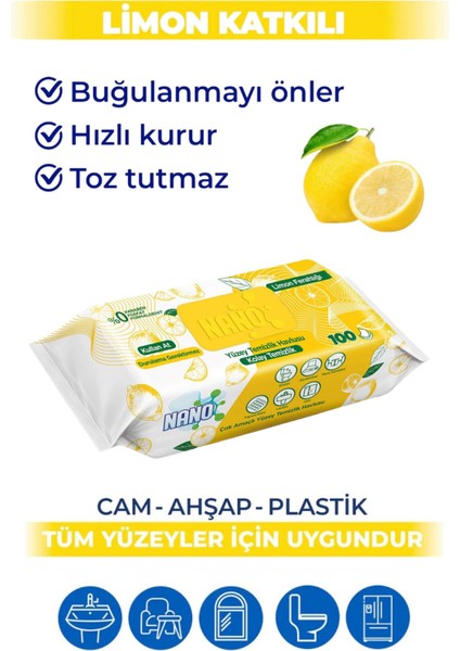 Yüzey Temizlik Havlusu Limon 100'LÜ