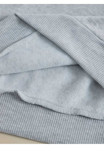 Stitch Baskılı Bisiklet Yaka Gri Sweatshirt fırsatları