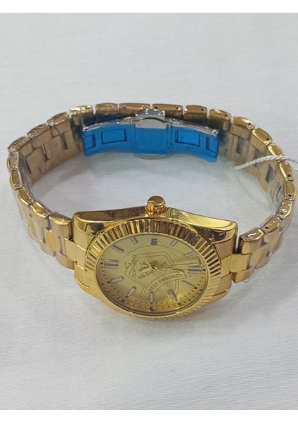 Çelik Kordonlu, Takvim Göstergeli, Altın Sarısı,su Geçirmez, 2 Yıl Garantili Kol Saati indirimleri