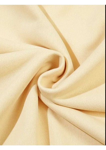 Sonbahar Yaprakları Baskılı Bisiklet Yaka Bej Sweatshirt indirimleri