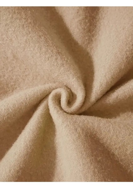 Parlak Pembe Kurdele Baskılı Bisiklet Yaka Bej Sweatshirt indirimleri