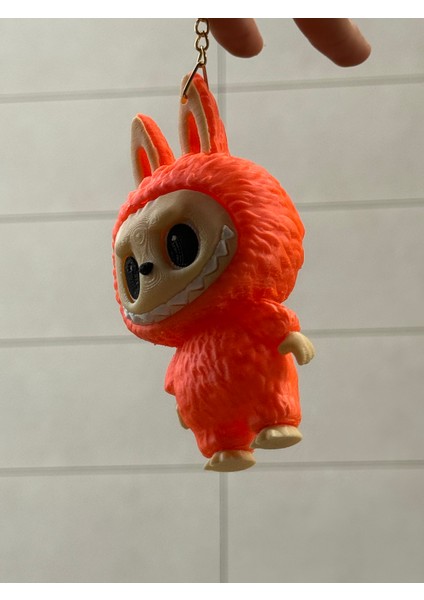 Renkli Labubu Figürü Turuncu 13 cm - Labubu 3D Baskı – Renkli Sevimli Koleksiyonluk Dekoratif Oyuncak - Asılabilir Charm indirimleri