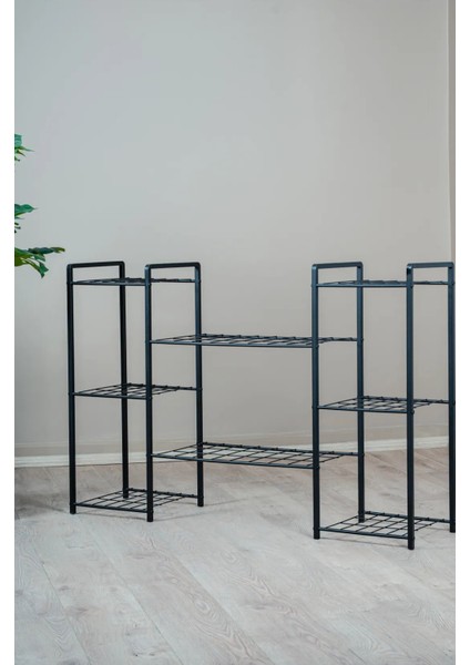 Çok Katlı 3 Bölmeli Metal Saksılık | Modern Tel Gövdeli Bitki ve Çiçek Standı fırsatları