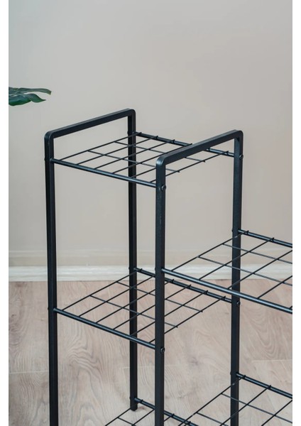 Çok Katlı 3 Bölmeli Metal Saksılık | Modern Tel Gövdeli Bitki ve Çiçek Standı indirimleri