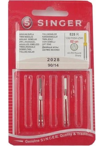 Nervür Çift Iğne 2028 14 No (2mm) - Kaliteli ve Dayanıklı Dikiş Malzemesi