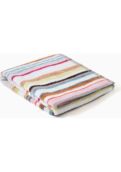 Moonshadow Çizgili El Havlusu, Pamuklu & Lurex, Lüks ve Sofistike