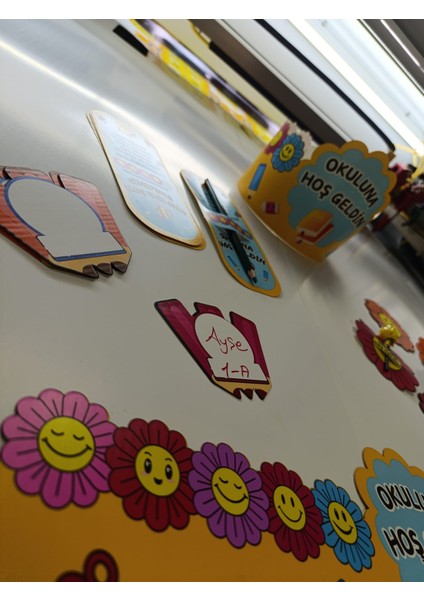 Okuluna / Sınıfına Hoş Geldin Öğrenci Tacı ve Hediye Kartı Seti(5 Parça) 12'li 03 modelleri