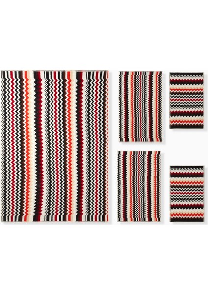 Best Havlular 5’li Set, Missoni'nin Ikonik Zikzak Deseni, Yumuşak & Lüks