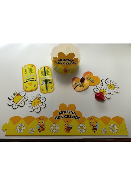 Okuluna / Sınıfına Hoş Geldin Öğrenci Tacı ve Hediye Kartı Seti (5 Parça) 8'li 01 modelleri