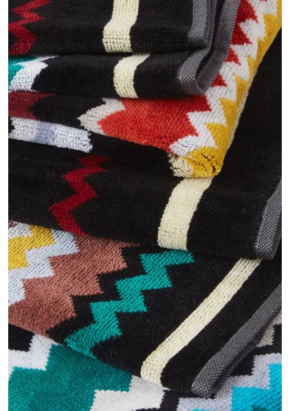 Curt 2 Parçalı Pamuklu Havlu Seti, Zikzak Desenli & Jakarlı, Yumuşak Doku modelleri