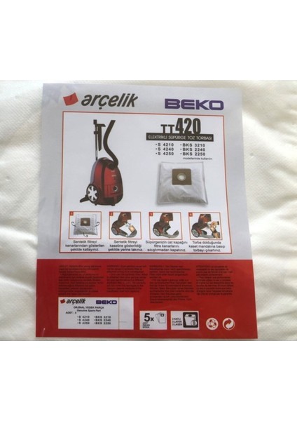 Bks 2240 A 15 Adet Toz Torbası Beyaz, Güçlü ve Dayanıklı Toz Torbası Seti fiyatları