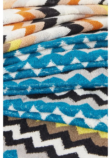 Banyo Havlusu 5’li Set, Pamuklu & Zikzak Desenli, Lüks & Yumuşak modelleri