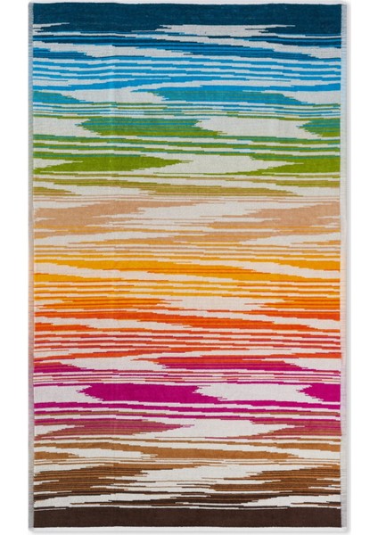 Fiammetta Banyo Havlusu, Pamuklu Kadife, Canlı Desenli & Konforlu