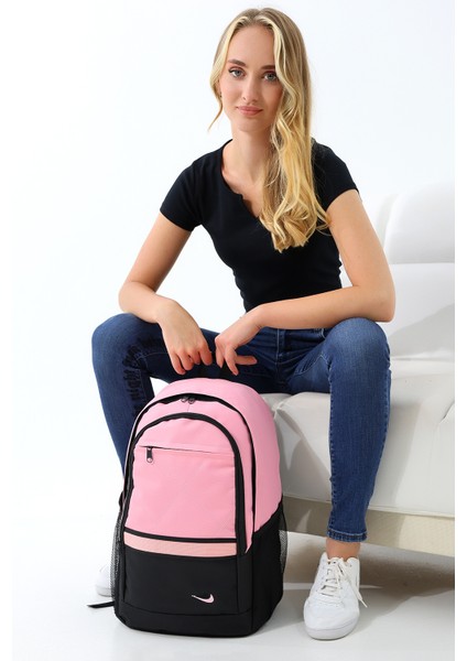 Okul Çantası-Sırt Çantası-Ortaokul Çantası- Su Geçirmez 2 Su Mataralık 3 Bölmeden Oluşan Yetişkin