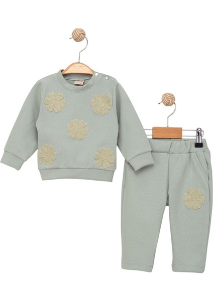 Papatya Nakışlı Kız Bebek Takım