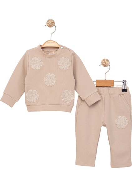 Papatya Nakışlı Kız Bebek Takım