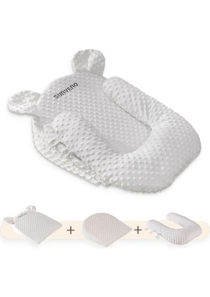 U Şekilli Bebek Yastığı + 10° & 15° Eğim Pedi, Polimer Dolgu, Anti-Dökülmeli