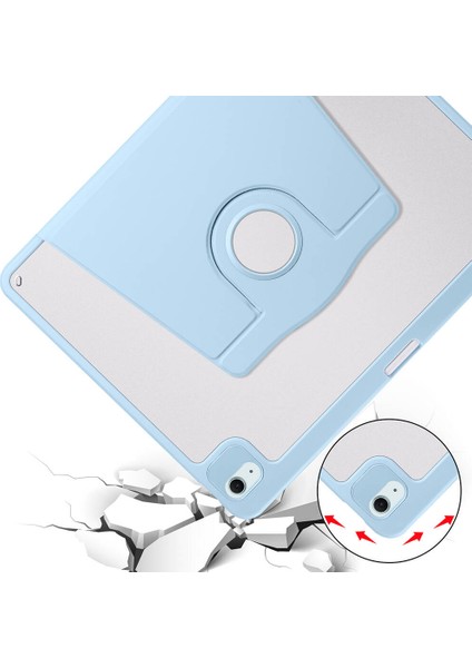 iPad Air 13 2025 M3 Kılıf Zıvo Termik Kalem Bölmeli Dönebilen Standlı Kılıf - Mavi modelleri