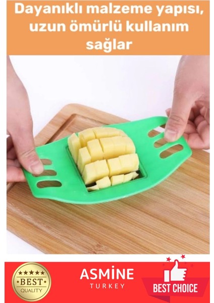 Yeşil Pratik Patates Soğan Doğrama Kesme Aleti, Uzun Ömürlü ve Kolay Temizlenir fiyatları